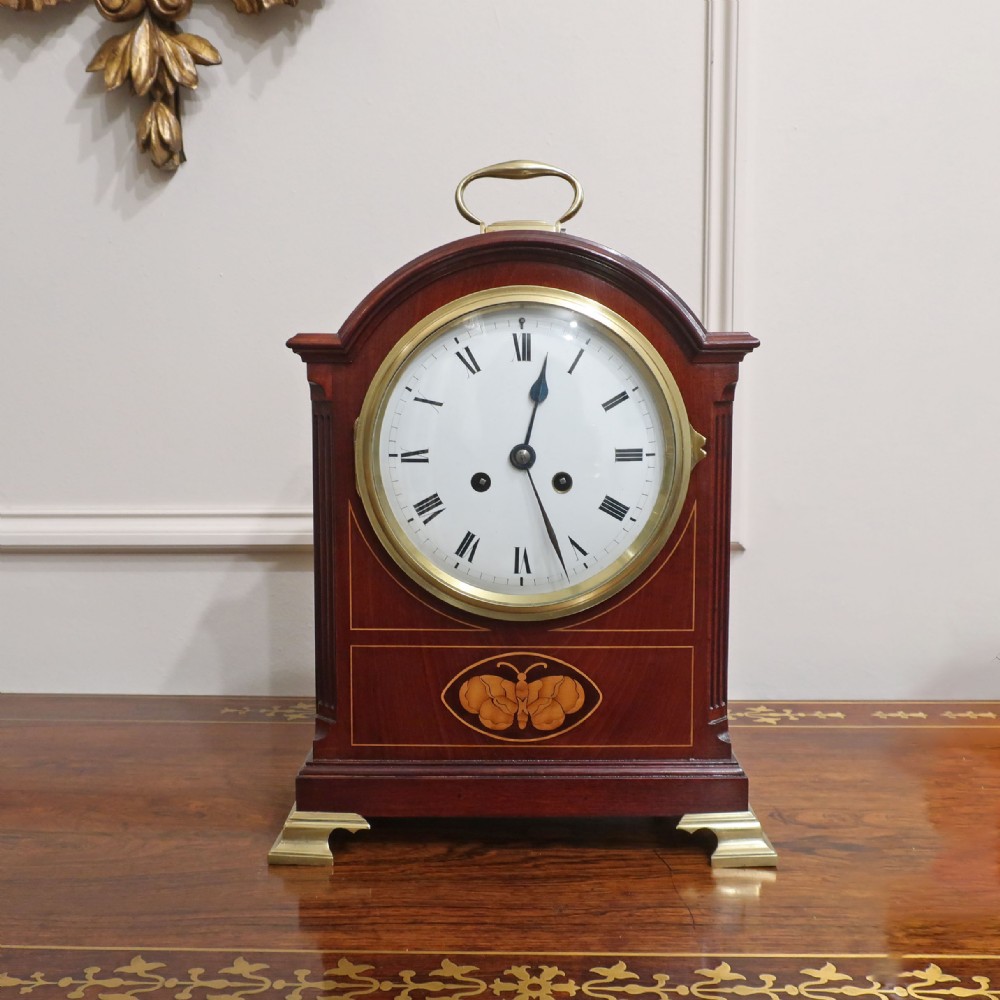 French 19th Century Mahogany Mantel Clock by Vincenti