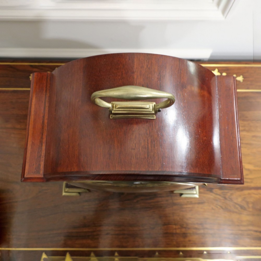 French 19th Century Mahogany Mantel Clock by Vincenti View VII