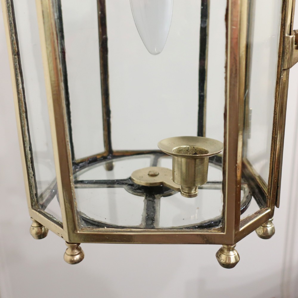 Victorian Brass and Copper Hall Lantern View IX