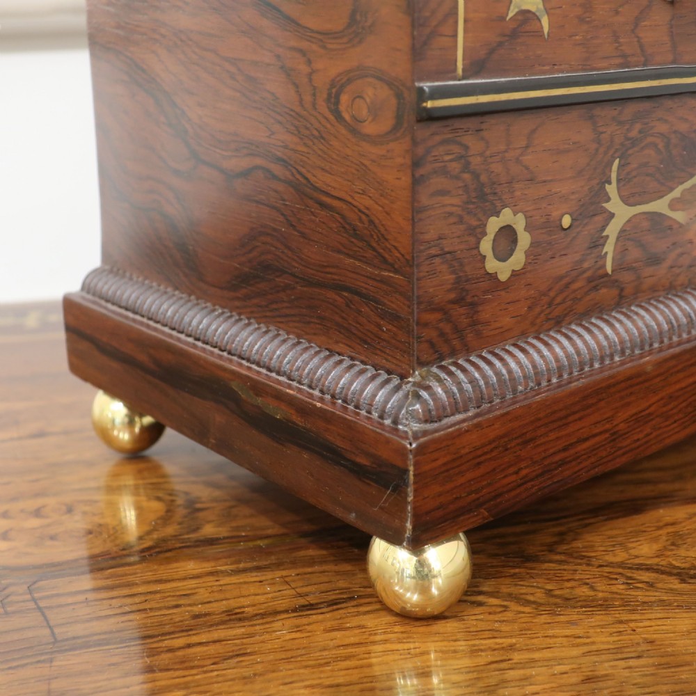 Georgian Rosewood Bracket Clock by John Houghton View VI