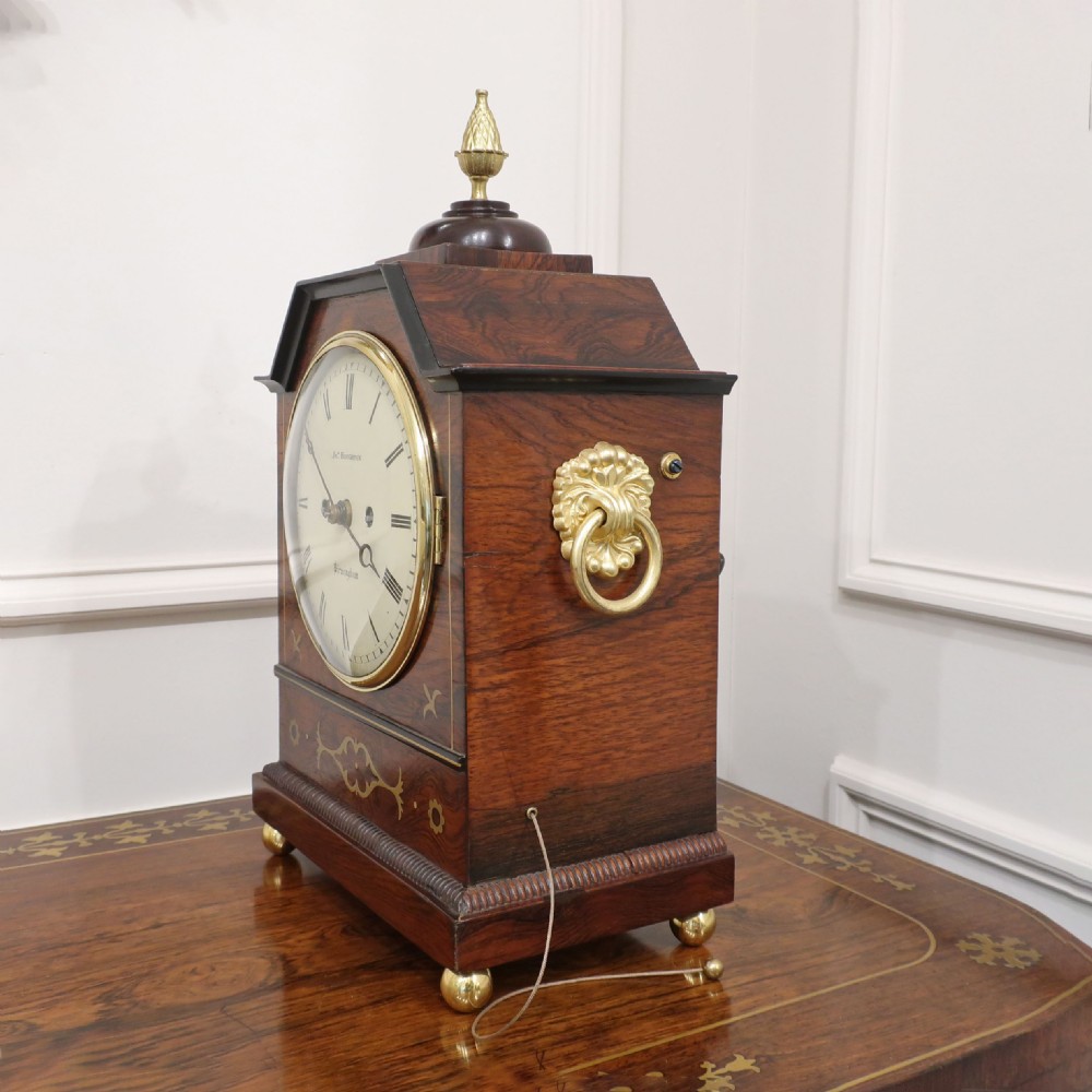 Georgian Rosewood Bracket Clock by John Houghton View X