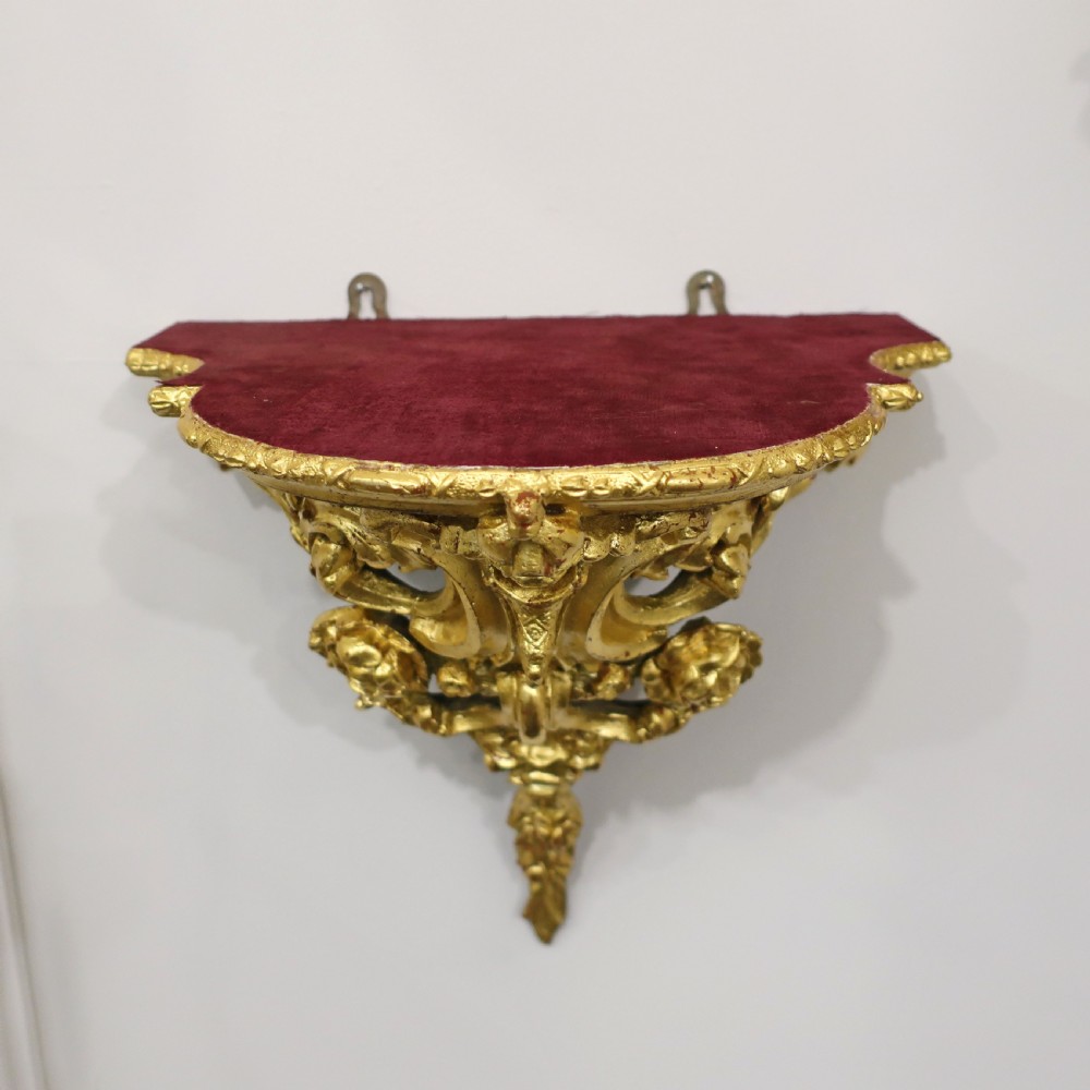 Pair of Victorian Rococo Style Gilt Wall Brackets View IV