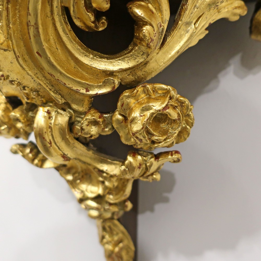 Pair of Victorian Rococo Style Gilt Wall Brackets View V