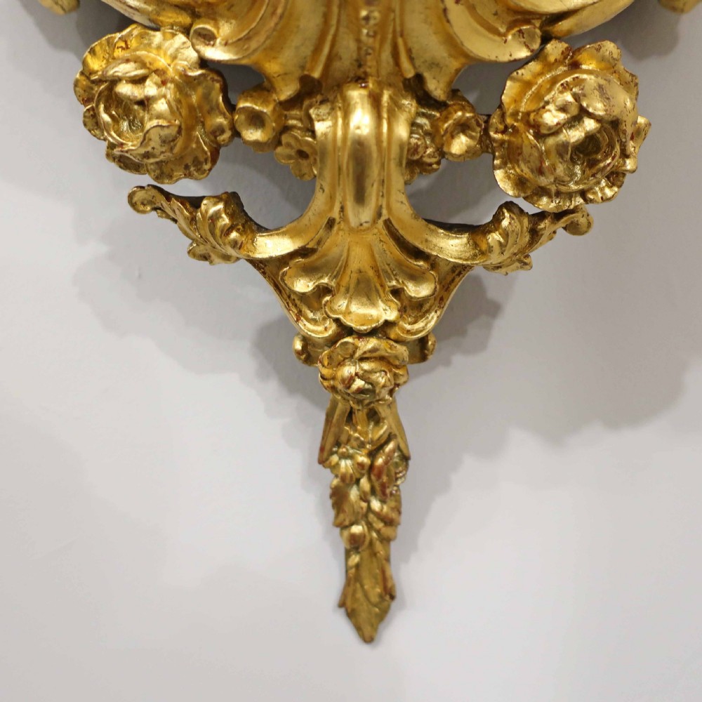 Pair of Victorian Rococo Style Gilt Wall Brackets View VII