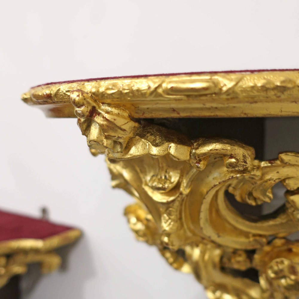 Pair of Victorian Rococo Style Gilt Wall Brackets View XI