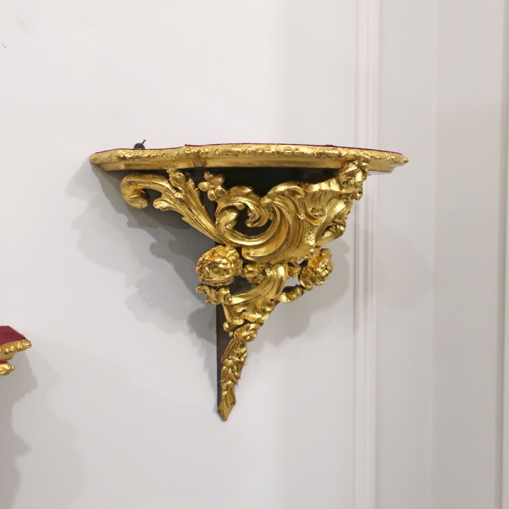 Pair of Victorian Rococo Style Gilt Wall Brackets View XIII