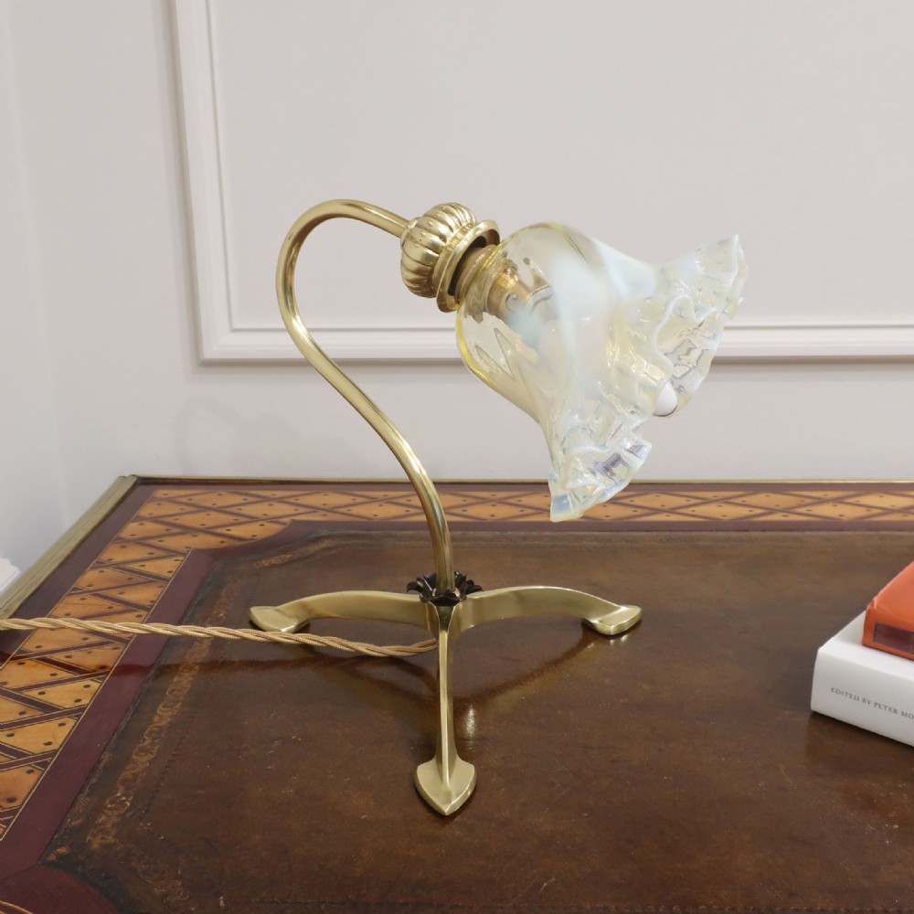 Art Nouveau Brass Desk Lamp