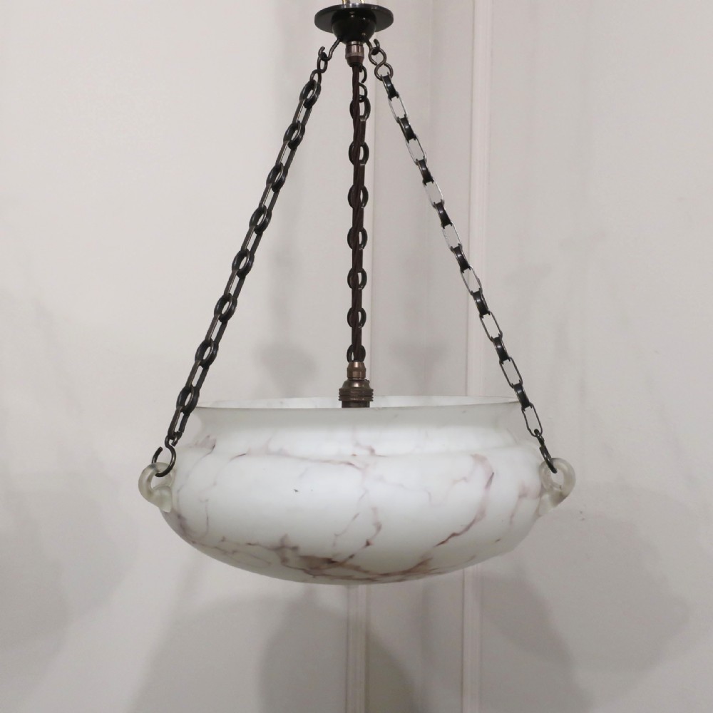 Art Deco Frosted Glass Plafonnier