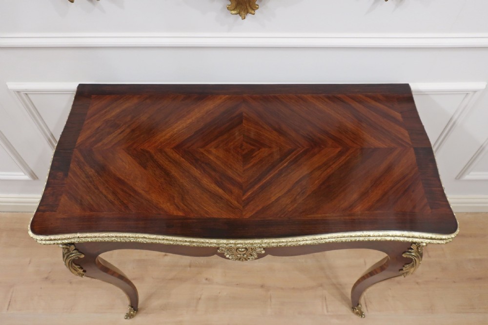 French Louis XV Style Satiné & Rosewood Side Table View III