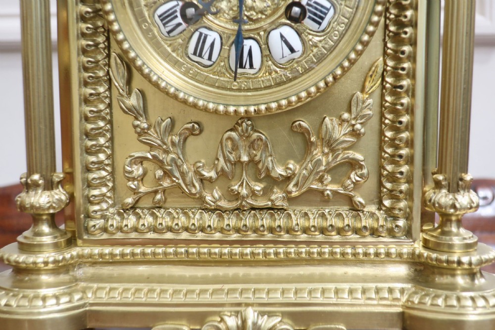 French 19th Century Brass Mantel Clock by A.D Mougin View V