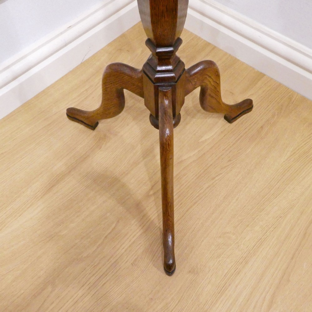 Pair of Edwardian Oak Torchères or Plants Stands View V