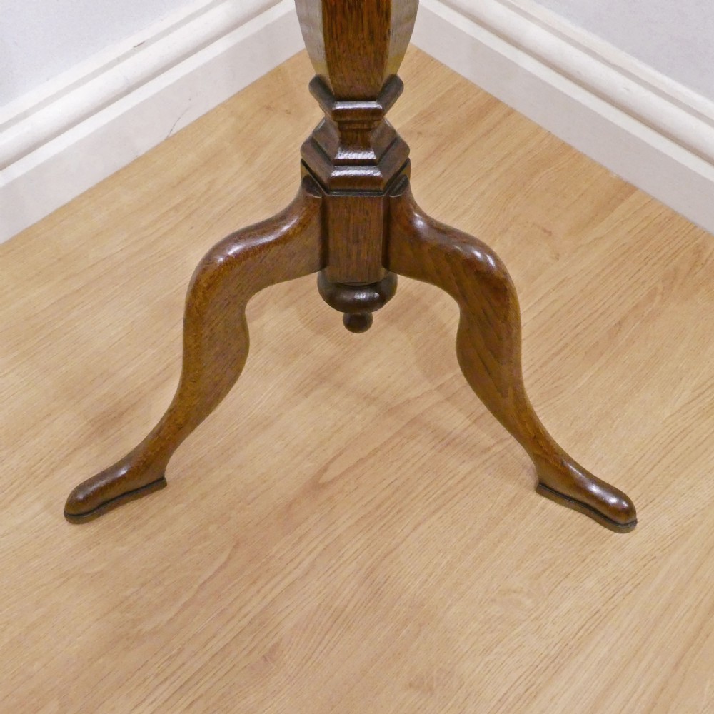 Pair of Edwardian Oak Torchères or Plants Stands View VI