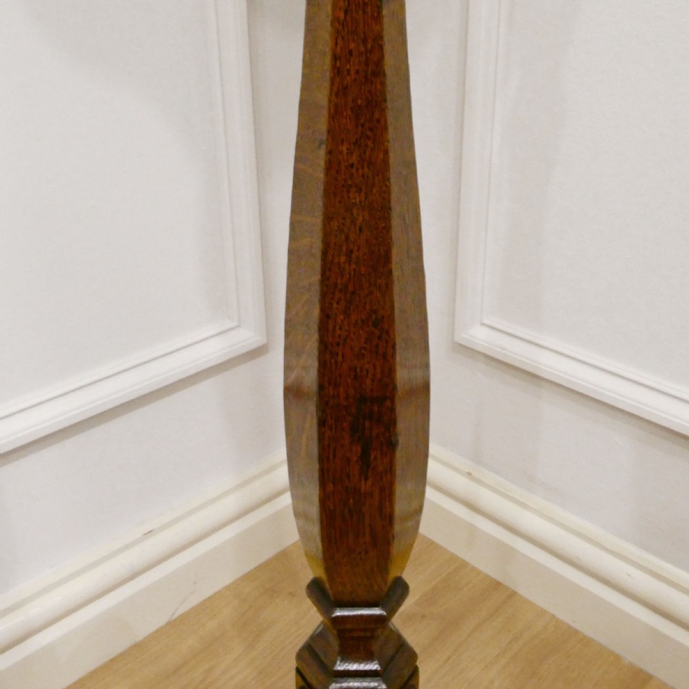 Pair of Edwardian Oak Torchères or Plants Stands View IX