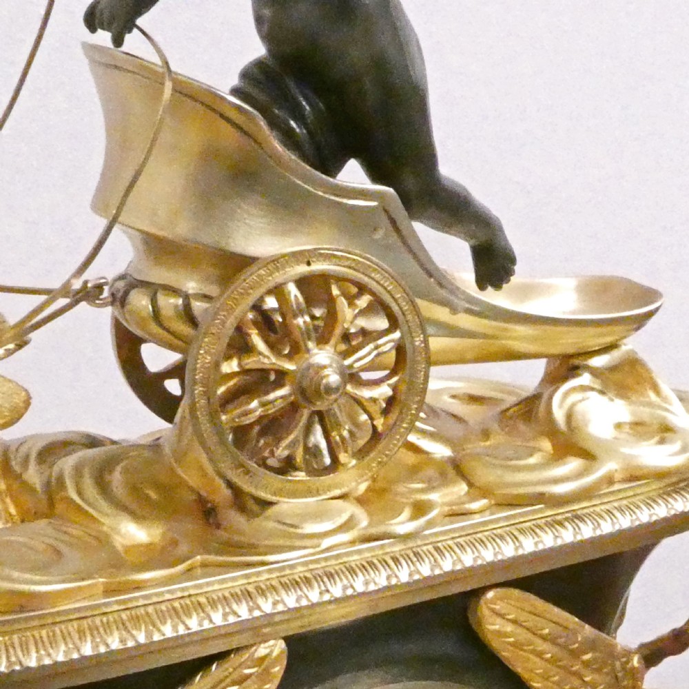 French Bronze & Gilt Bronze Mantel Clock Set by Japy Freres View VI