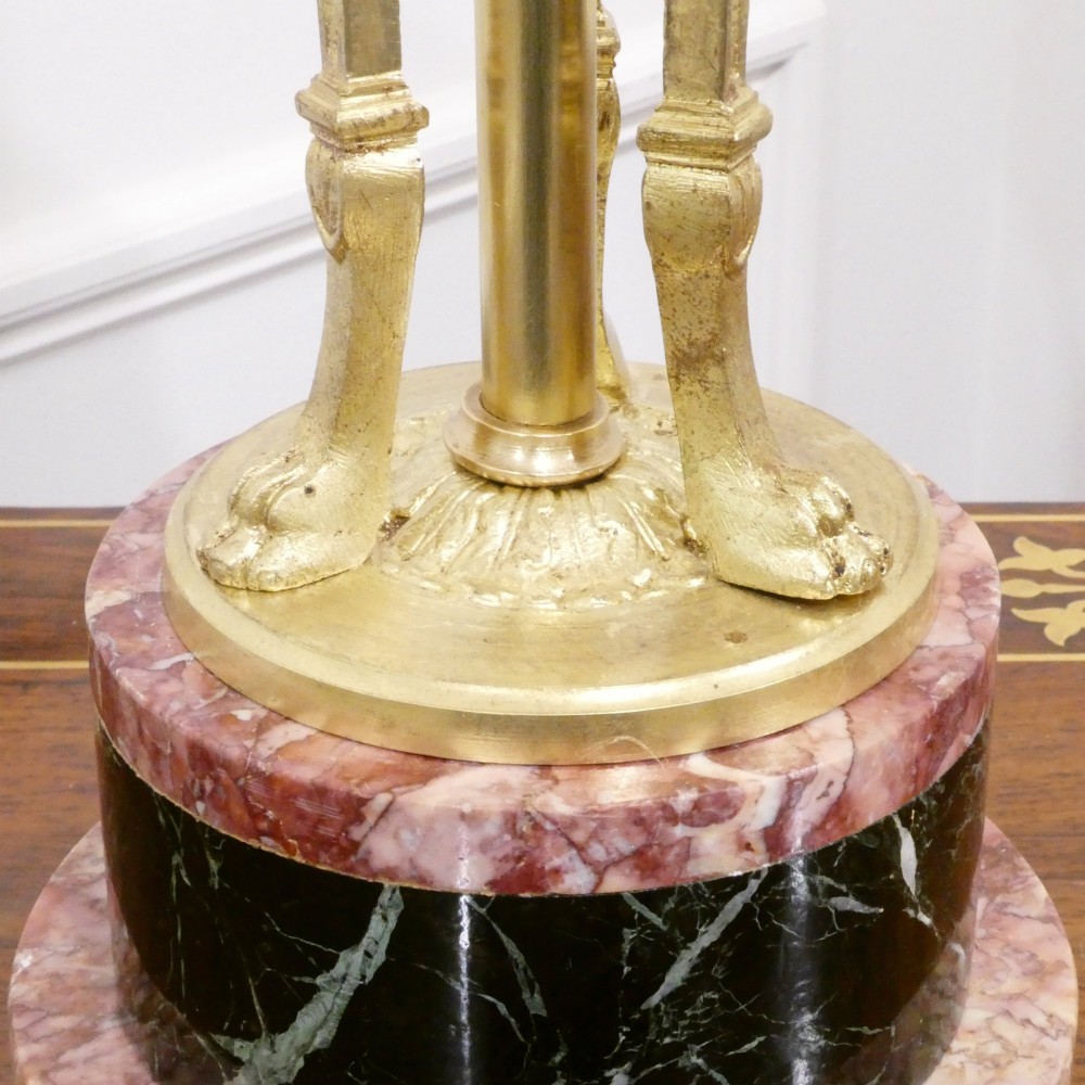 Pair of French Marble & Gilt Bronze Cassolette Table Lamps View X