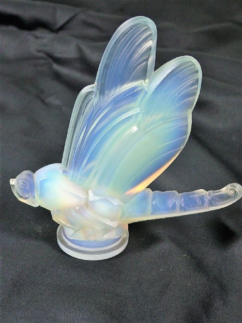 French Art Deco Car Mascot of a Dragonfly by Sabino C1930