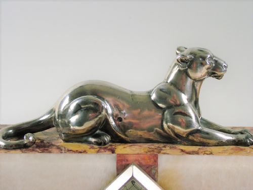 fig 1. Original French Art Deco Panther Clock c1925