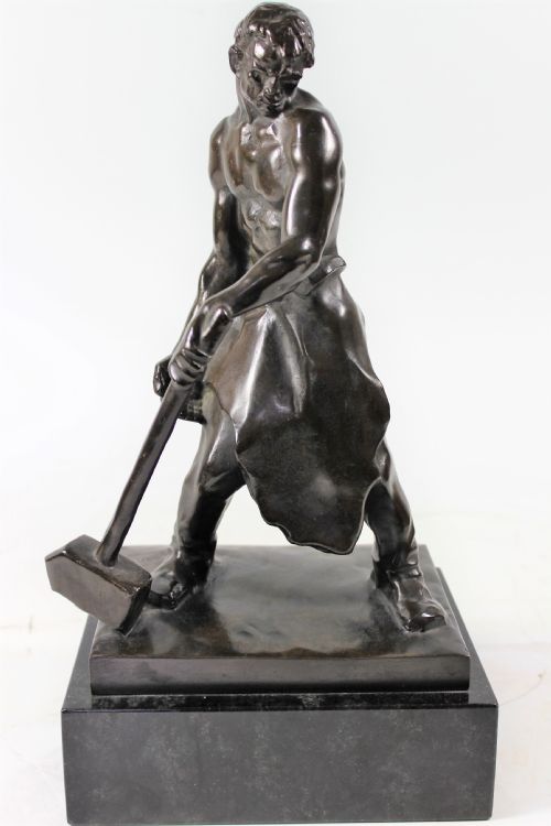 Large German Art Deco Period Bronze Signed Bayer C1930s