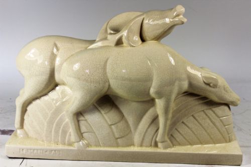 French Art Deco Deer by Lemanceau C1920
