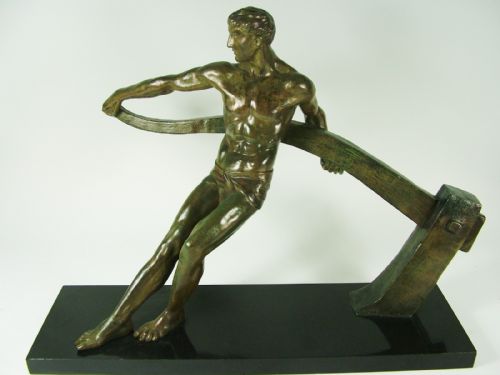 French Art Deco Bronze by Guiraud-riviere C1920-30