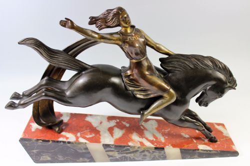 French Art Deco Amazonian/ Valkyrie Sculpture C.1920s