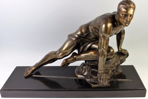 Very Large 26" French Art Deco Hunter by Roncourt C1920-30
