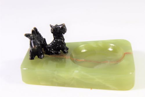 Pair of Austrian Art Deco Period Bronze Highland Terriers C1920-30