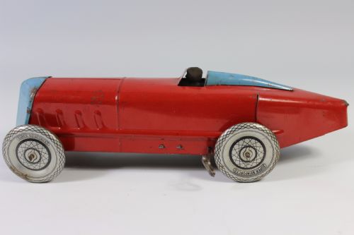 Early Art Deco Tin Plate Racing Car C1930s