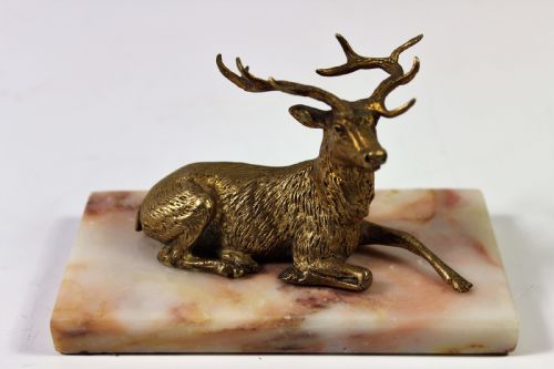 Finely Cast French 19th Century Bronze Stag C1880