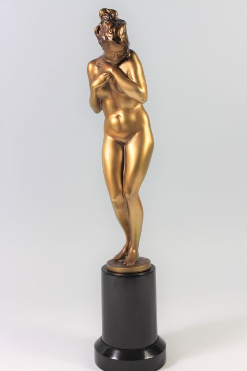 Bruno Zach, "Modesty" - An Austrian Art Deco Bronze C.1920s