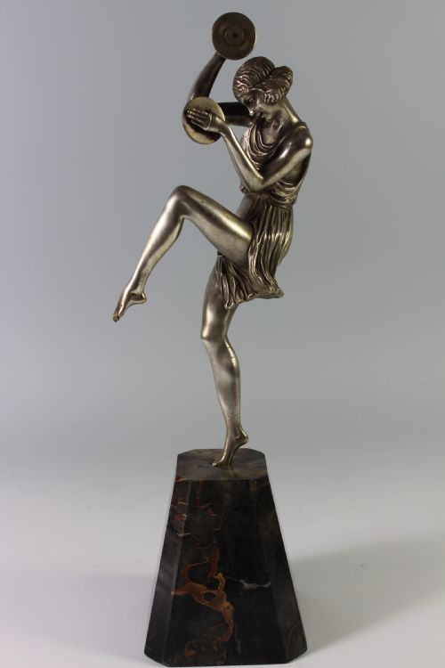 Le Faguays, Art Deco Bronze Cymbal Dancer C.1925