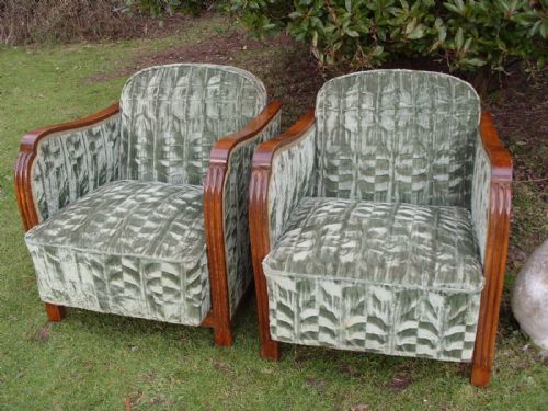 Pair of Art Deco Armchairs C.1930s