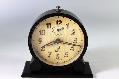 French Art Deco Bakelite Alarm Clock C.1930's