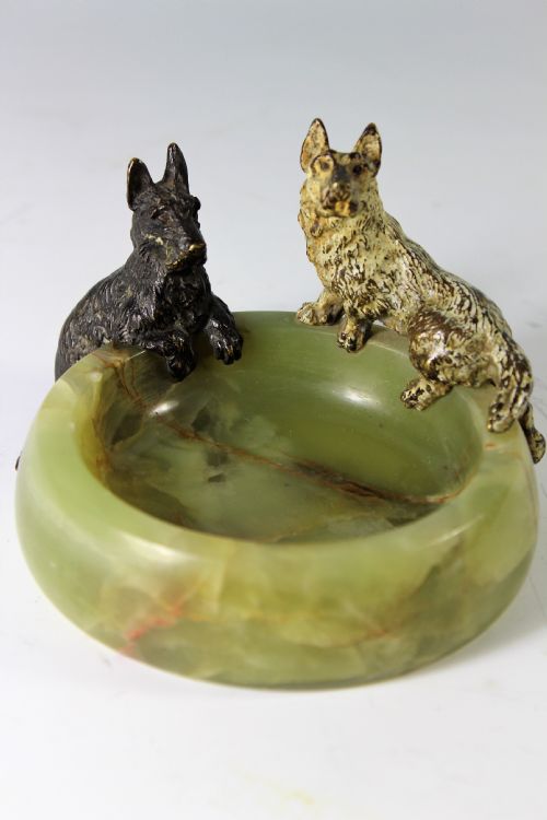 Pair Austrian Bronze Terriers C.1900