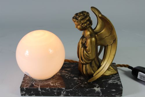 French Art Deco Angel Lamp C.1930
