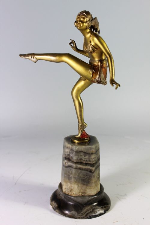 Bruno Zach Austrian Art Deco Bronze "Cabaret Dancer" C.1920