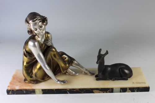 Armand Godard French Art Deco Figural Group C.1930