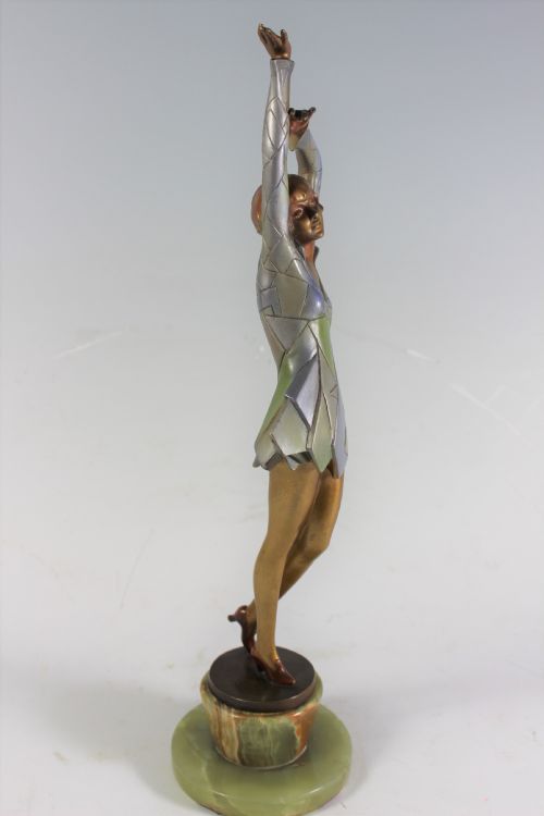 fig 1. Rare Lorenzl Austrian Cold-painted Bronze Dancer c.1930