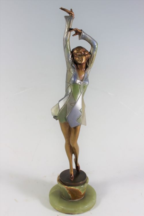 Rare Lorenzl Austrian Cold-painted Bronze Dancer C.1930