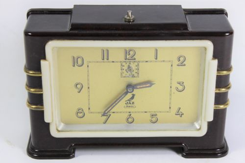 Jaz, French Art Deco Bakelite Alarm Clock C.1930