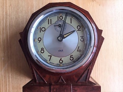 Jaz, French Art Deco Bakelite Alarm Clock C.1930