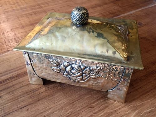 Arts and Crafts Brass Casket C.1910