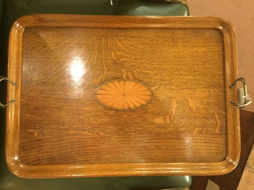 Edwardian Serving Tray with Chromed Handles C.1910