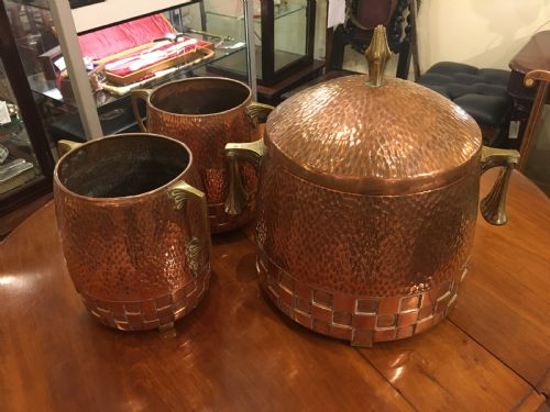 W.m.f Matching Copper Ice Pale and Ice Buckets Early 20th Century