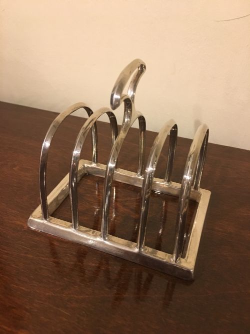 Silver Five-bar Toast Rack by Hukin & Heath 1912