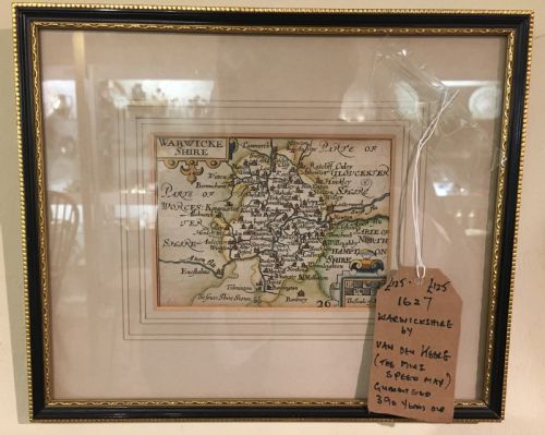 Antique Map of Warwickshire by Van De Keere 1627