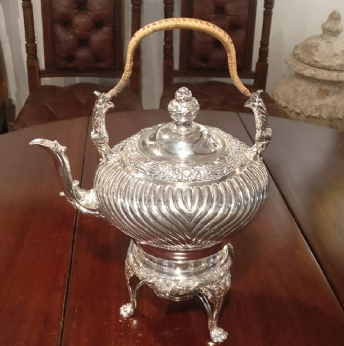 English Old Sheffield Plate Kettle on Stand (Late 2nd Period)