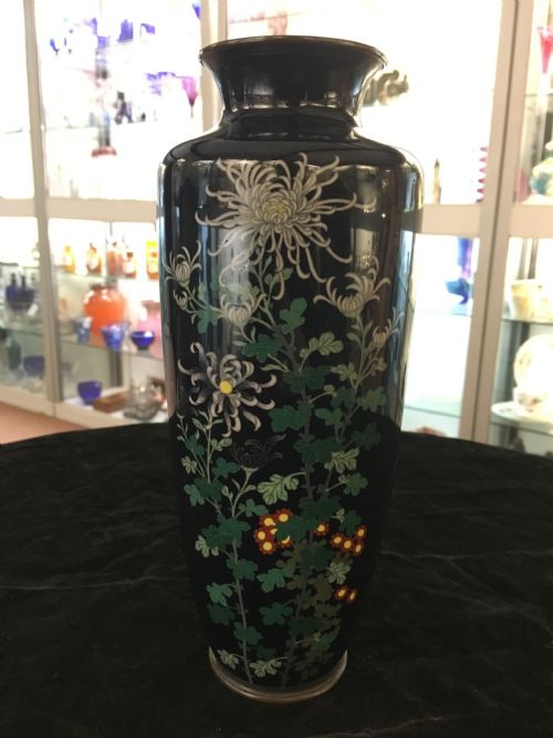 Japanese Cloisonne Vase with Floral Spray Decoration 19th Century