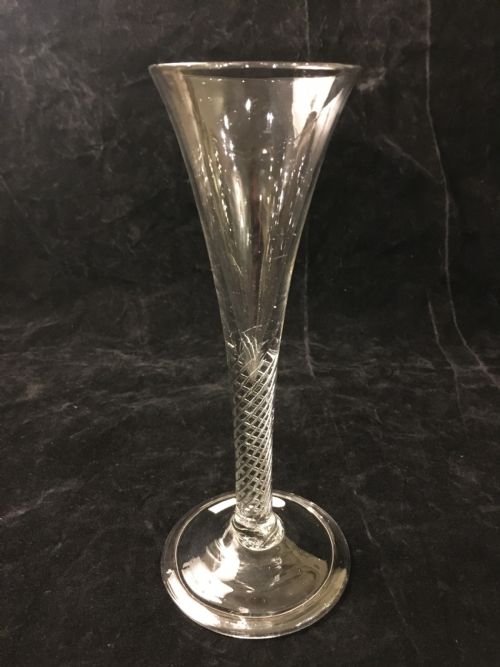 Fine 2 Piece Drawn Trumpet Champagne Glass C1745