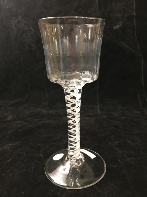 A Rare, Ribbed Bucket Bowl Wine Glass C1755